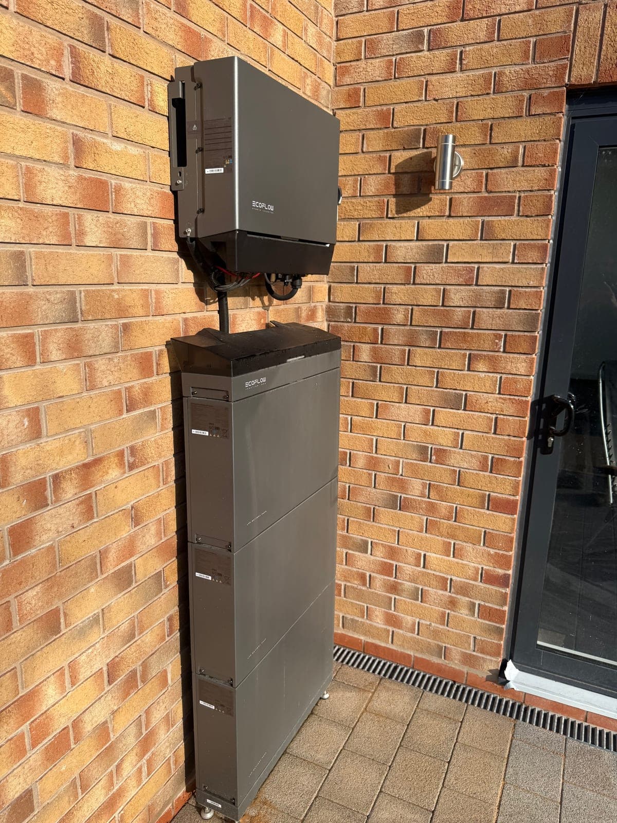 Modular home battery storage stack installed by Djuka